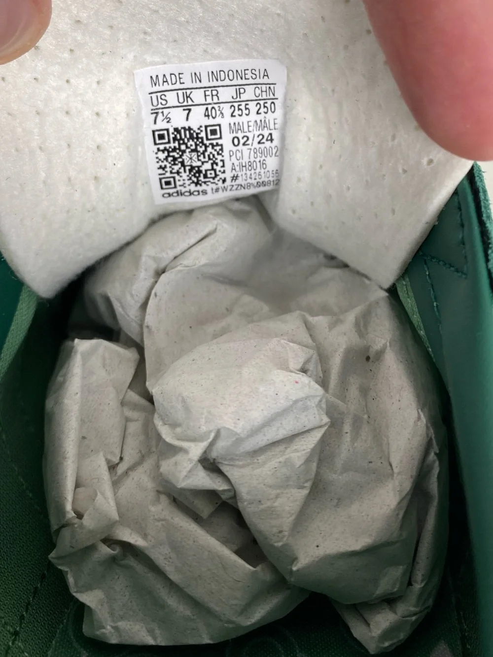 Adidas Men's SL 72 RS Green Sneakers size 7.5